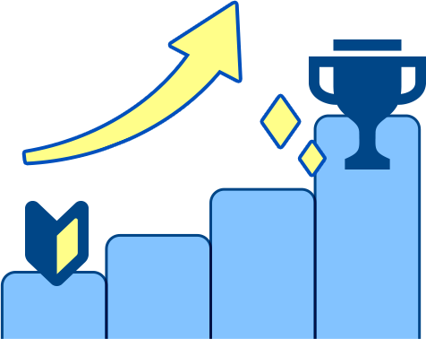 習熟度に合わせたステップアップ