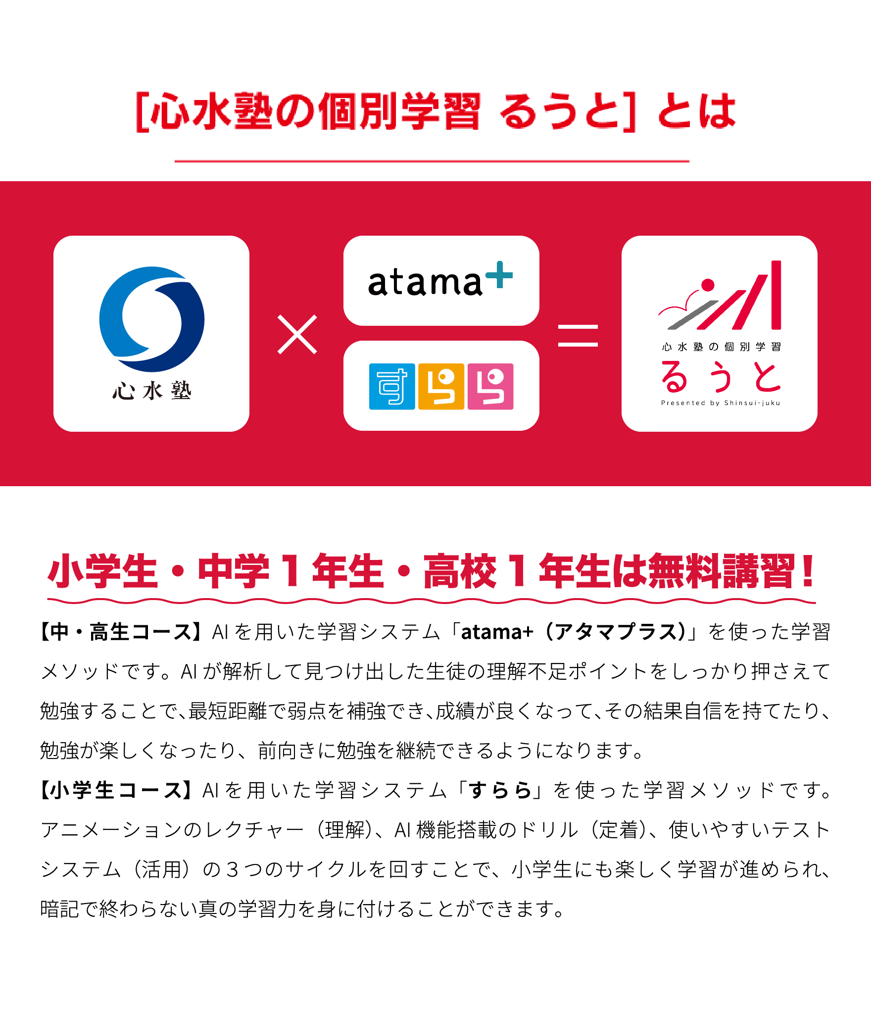 心水塾の個別学習 るうと