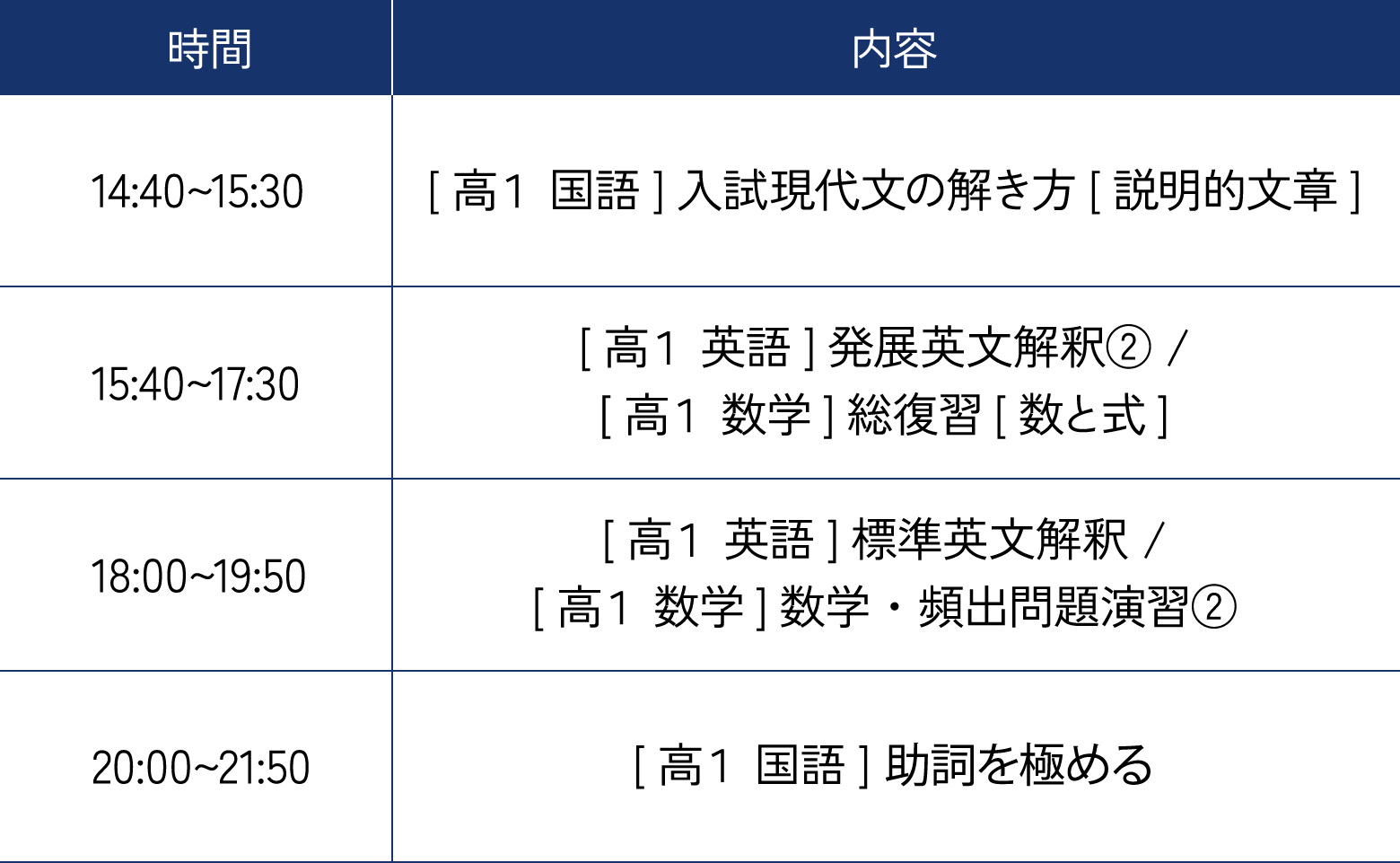 高校生　夏期講習