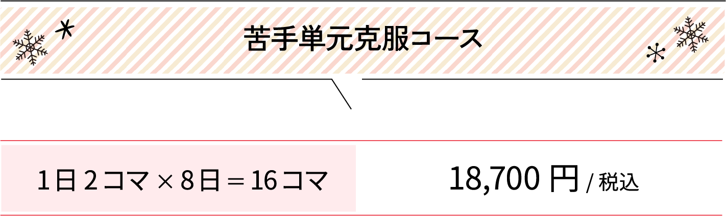 苦手単元克服コース