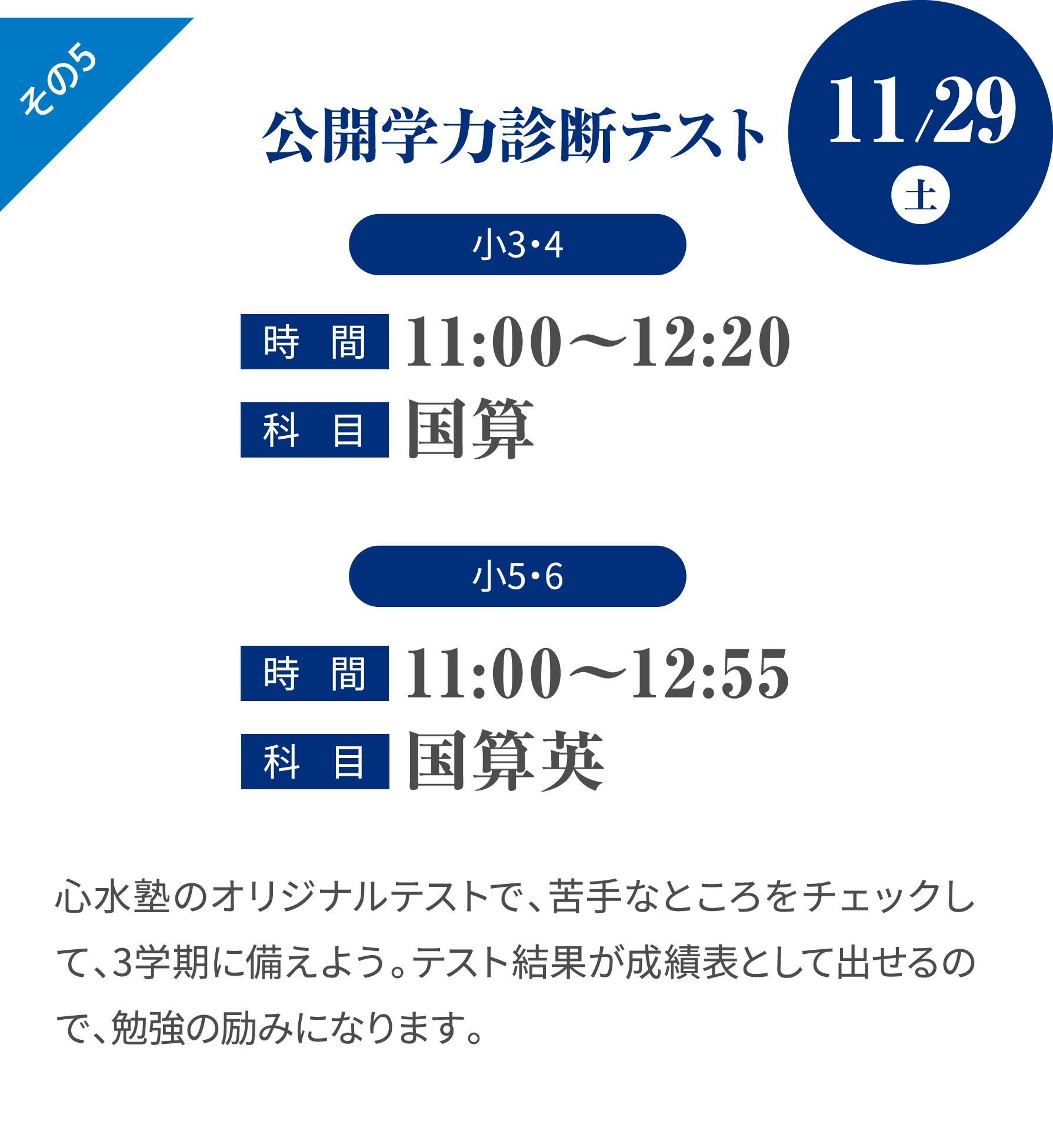その5 【小3・4】【小5・6】公開学力診断テスト