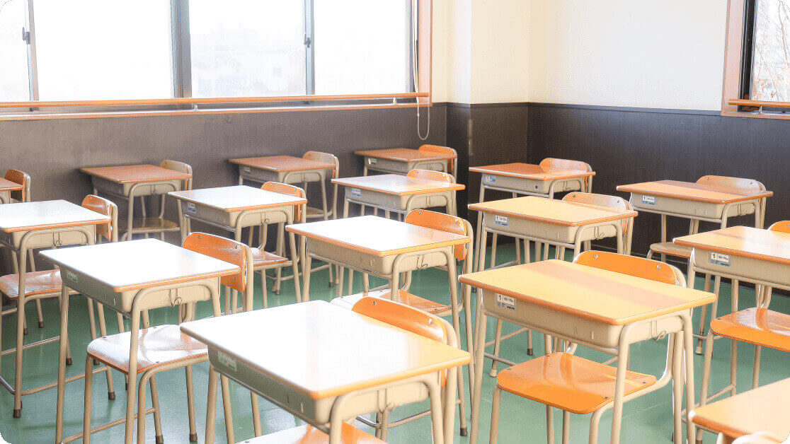 すべての教室に自習室を完備。授業へ出ていない講師へ質問も可能。